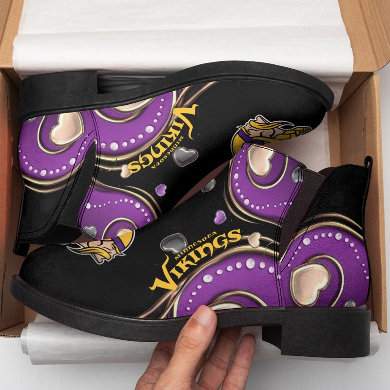 Minnesota Vikings Comfort & Fashion Short Boots - Stylish Look