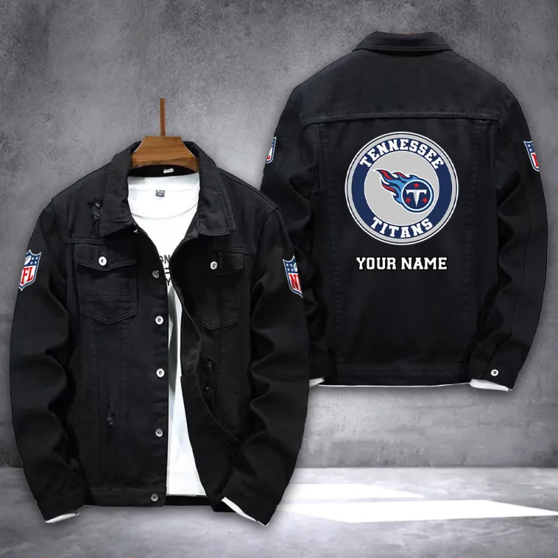 Tennessee Titans Denim Jacket Back View