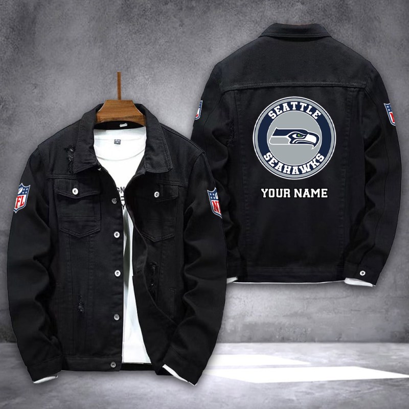 Seattle Seahawks Denim Jacket Image 2