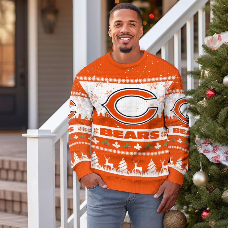 Chicago Bears Ugly Christmas Sweater - MK Outdoor3