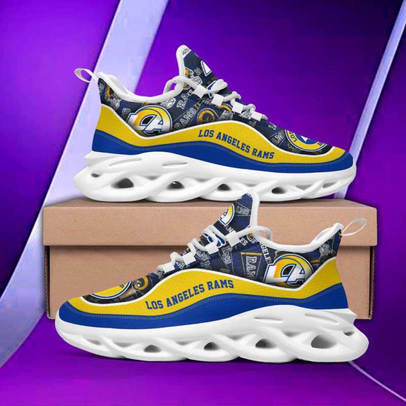 Los Angeles Rams Yezy Running Sneakers Back View