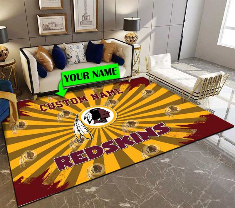 Washington Redskins Personalized Premium Rectangle Rug