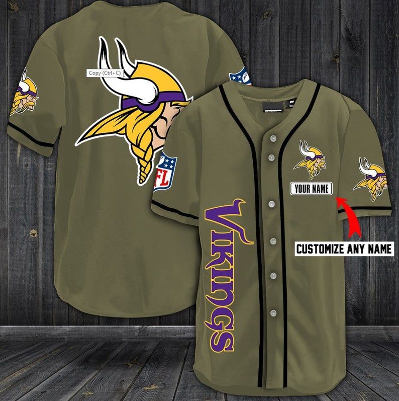 Vikings Fan Gear Baseball Jersey
