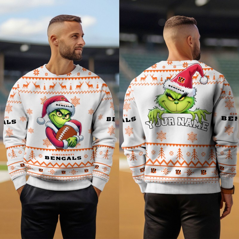 Cincinnati Bengals Premium Ugly Christmas Sweater - Outdoor View 3