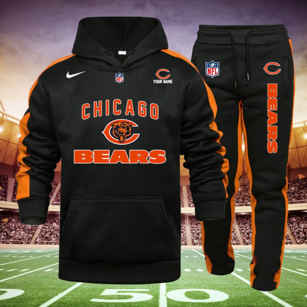 Chicago Bears Personalized Hoodie and Sweatpants Set