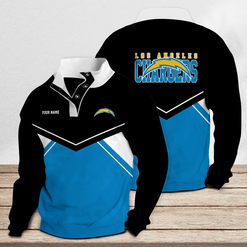 Los Angeles Chargers Casual Colorful Stand Collar Sweatshirt