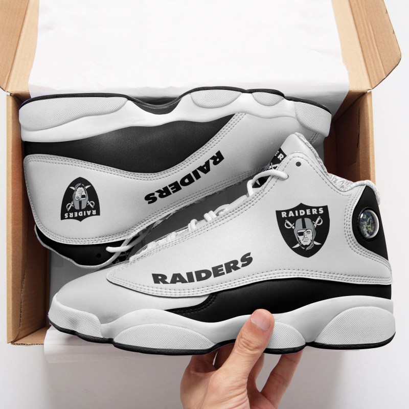 Las Vegas Raiders Air JD13 Sneakers Side View