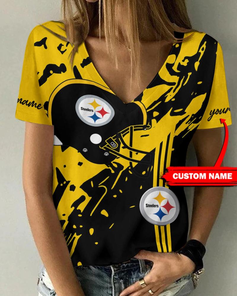 Pittsburgh Steelers V-neck T-shirt