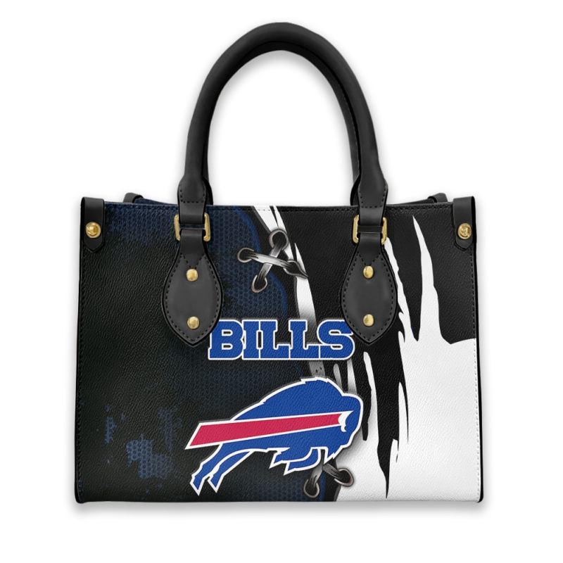 Buffalo Bills Personalized Leather Hand Bag Front