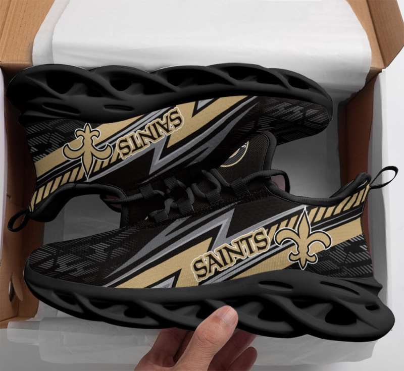 New Orleans Saints Yezy Running Sneakers Top View