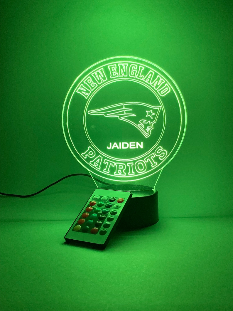 Colorful LED Lamp for New England Patriots supporters