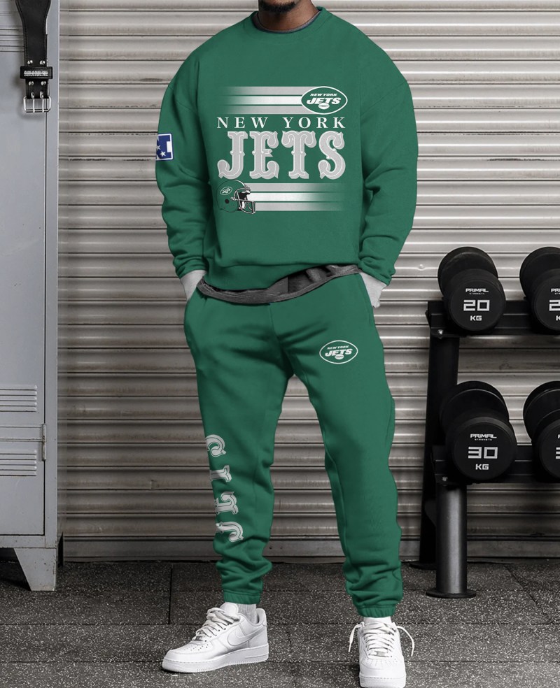 New York Jets Combo 3D Sweatsuit and Sweatpants