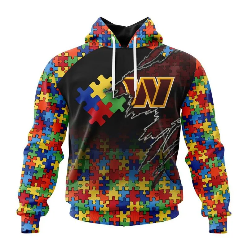 Washington Commanders Autism Awareness Hoodie