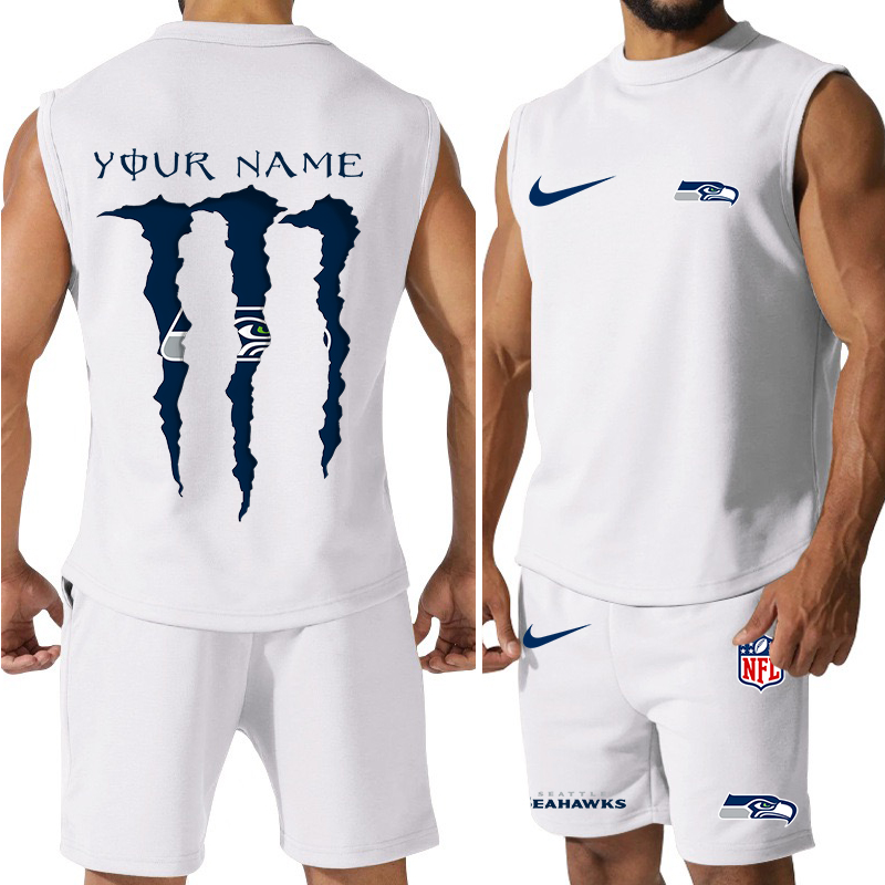 Seattle Seahawks Men Jersey Tank Top and Shorts 5