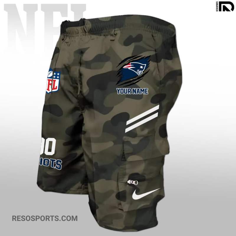 New England Patriots Personalized Shorts Display
