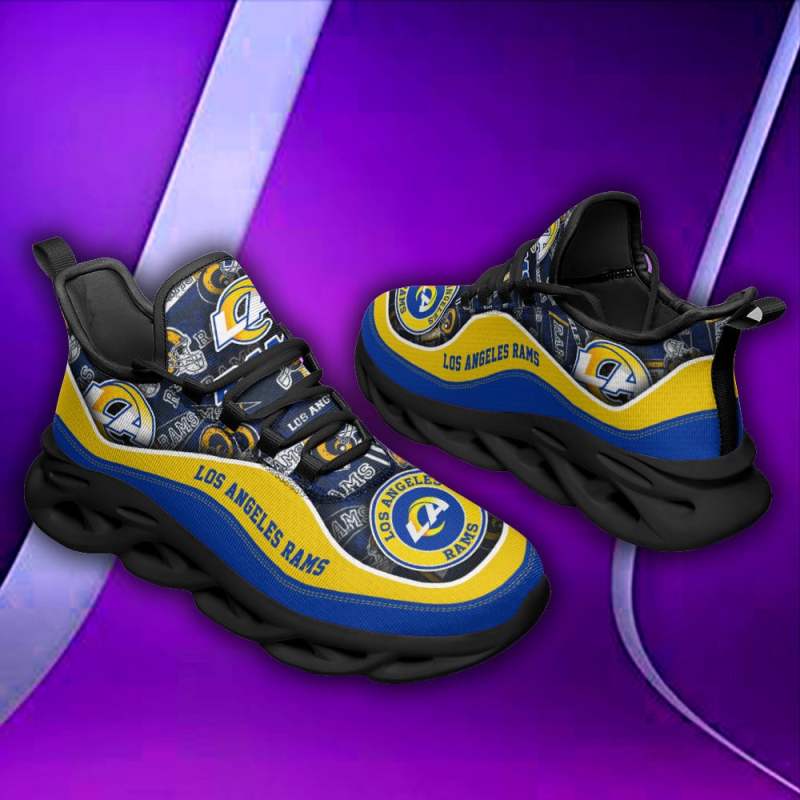 Los Angeles Rams Yezy Running Sneakers Side View