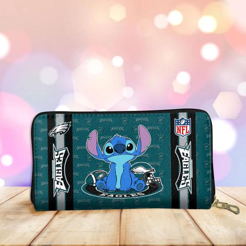 Philadelphia Eagles Women's Zip Around Wallet - Mockup 2