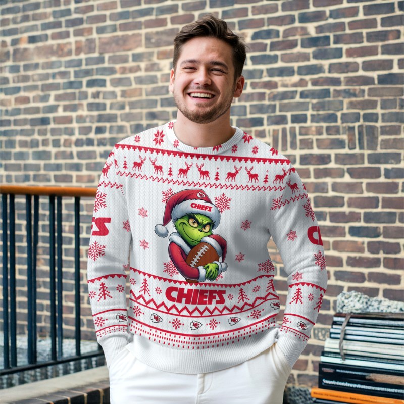 Kansas City Chiefs Ugly Christmas Sweater Outdoor View 3