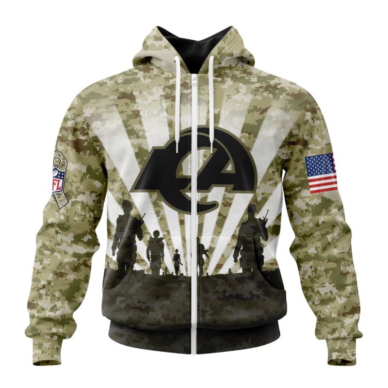 Los Angeles Rams Hoodie Zip Front