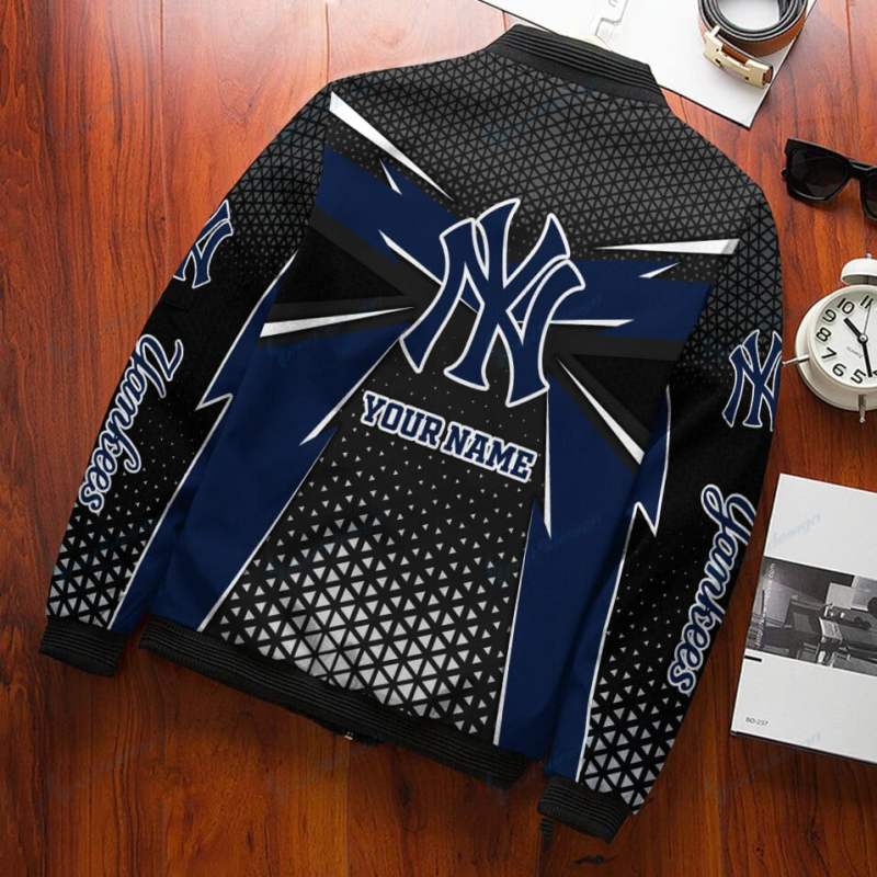 New York Yankees Personalized Bomber Jacket Back