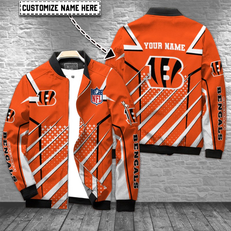 Cincinnati Bengals Personalized Bomber Jacket