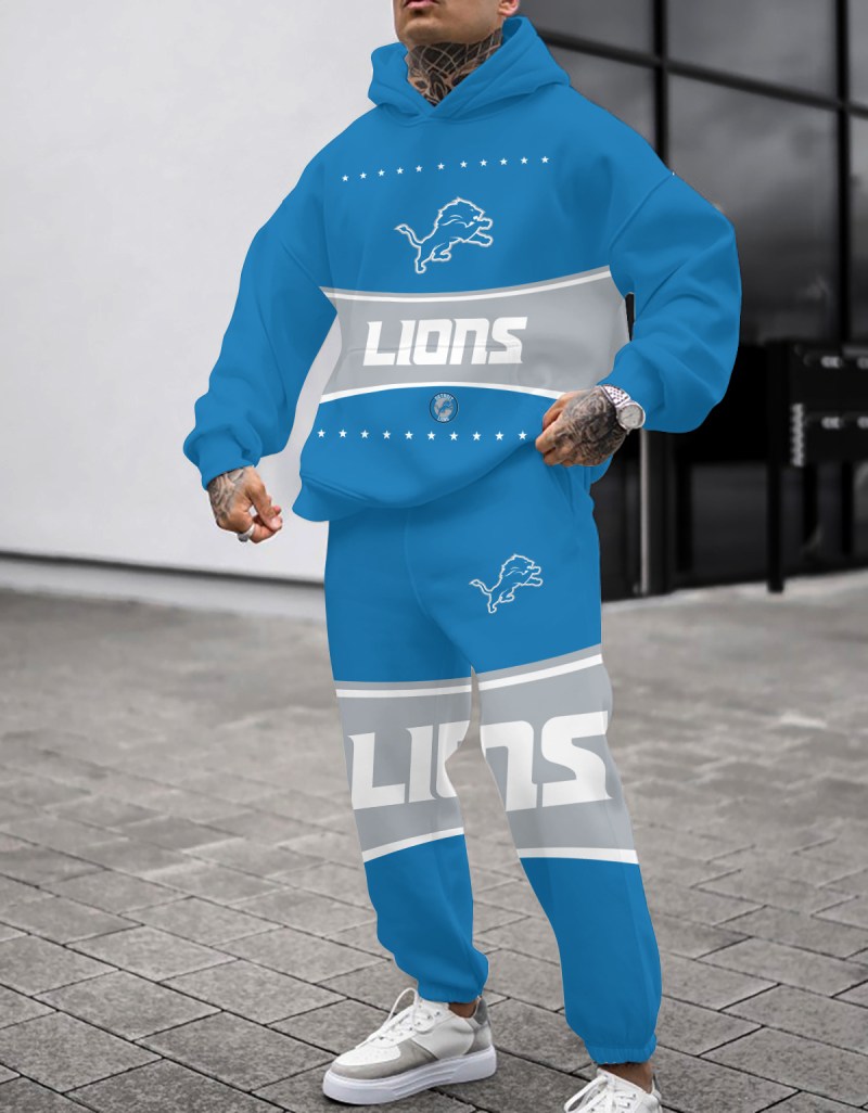 Detroit Lions Combo Pullover Hoodie and Sweatpants