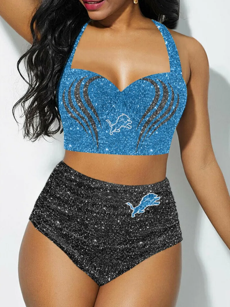 Detroit Lions Sexy Print Bikini Swimsuit
