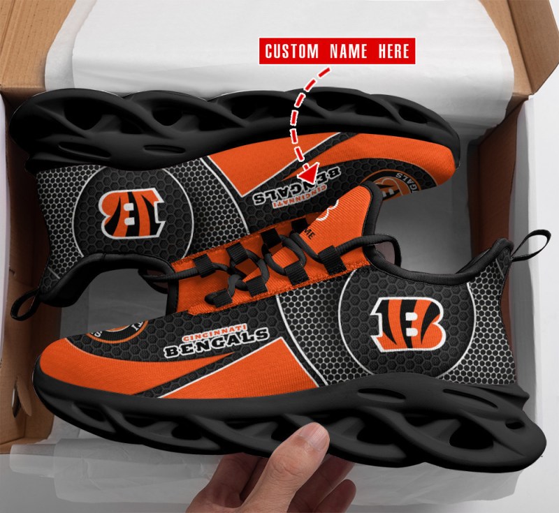 Cincinnati Bengals Personalized Yezy Running Sneakers