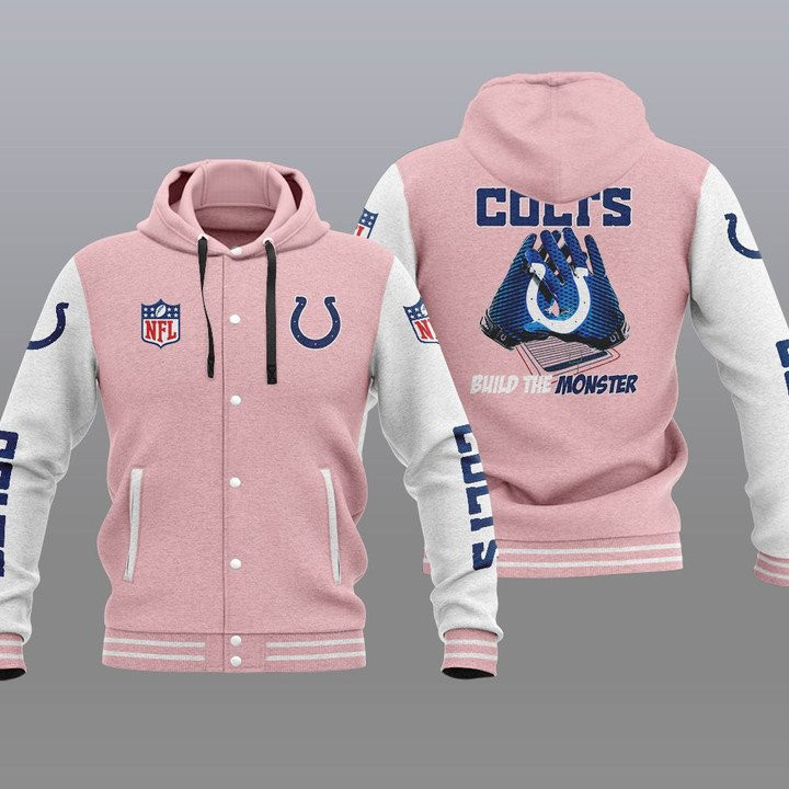 Indianapolis Colts Hooded Button Jacket Back View