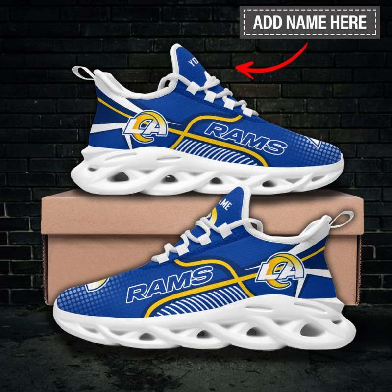 Personalized Yezy Running Sneakers for Rams Fans