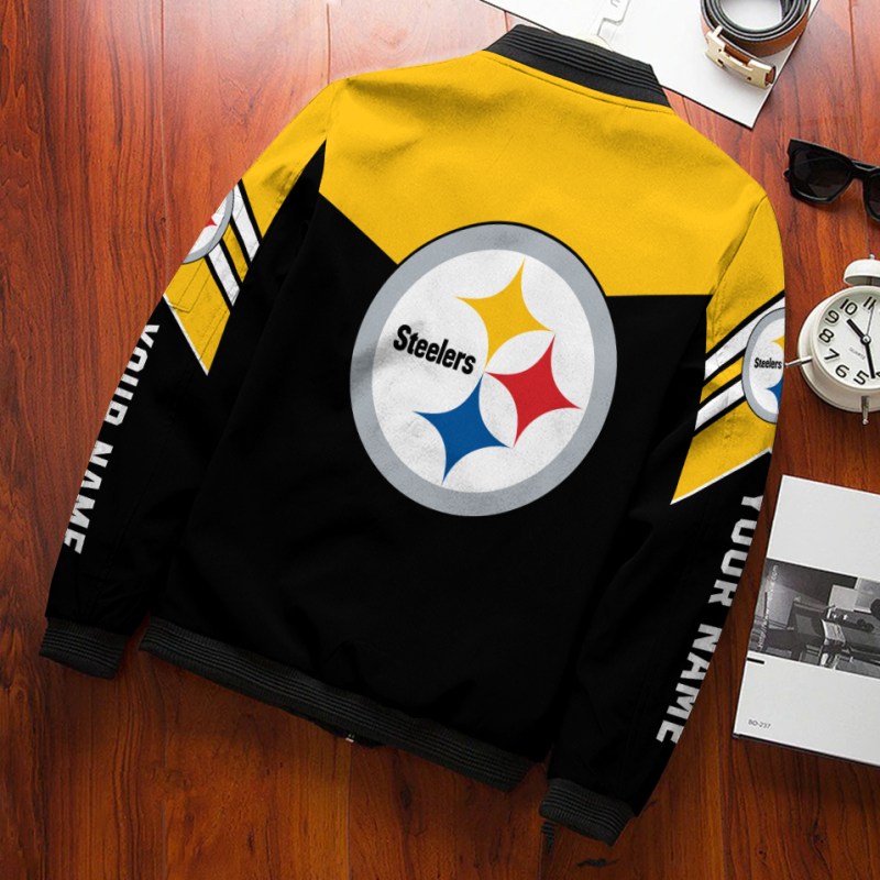 Pittsburgh Steelers Bomber Jacket Back View