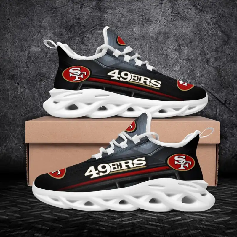 San Francisco 49ers Yezy Running Sneakers Side View
