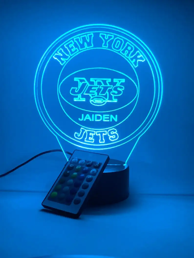 3D LED Lamp New York Jets