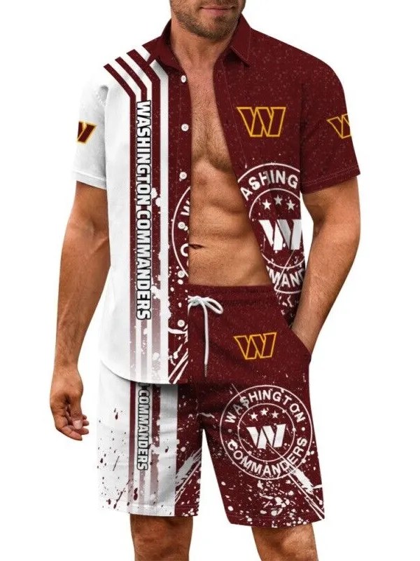 Washington Commanders Hawaiian Shirt and Shorts