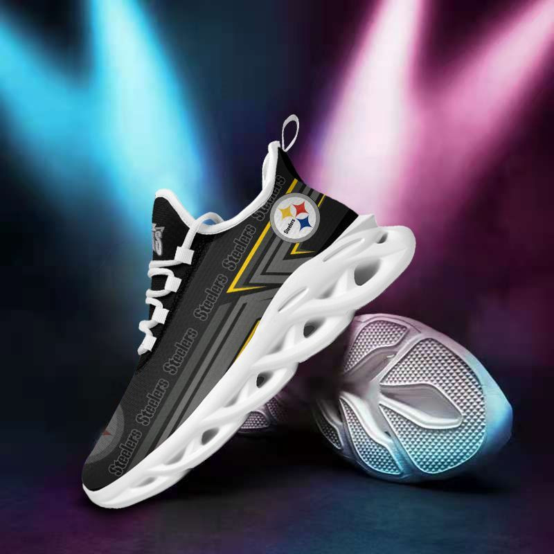 Pittsburgh Steelers Yezy Running Sneakers Side View