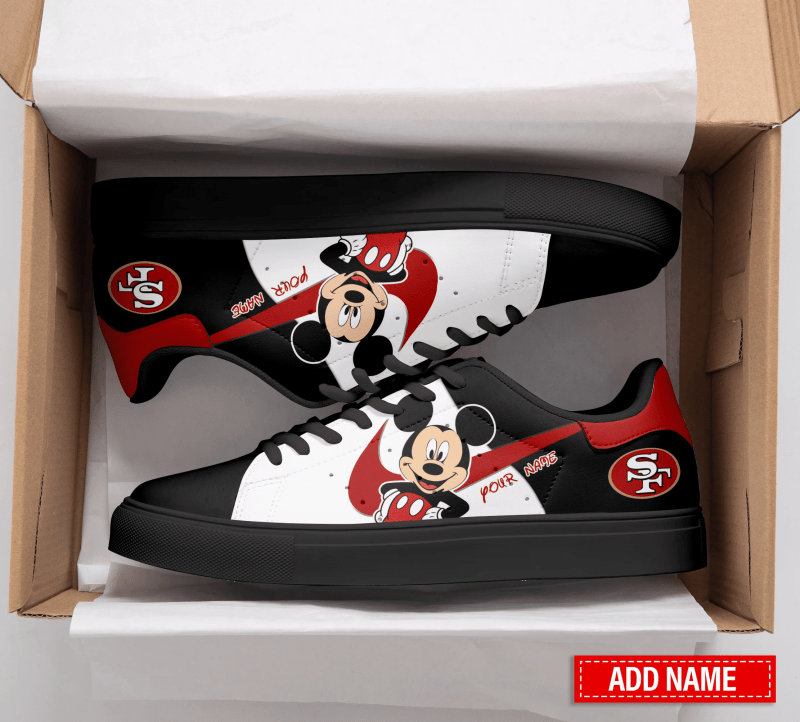 San Francisco 49ers Personalized Sneakers Close Up