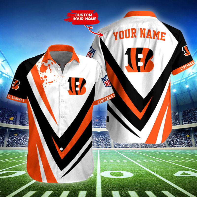 Cincinnati Bengals Personalized Button Shirt Sizing Chart