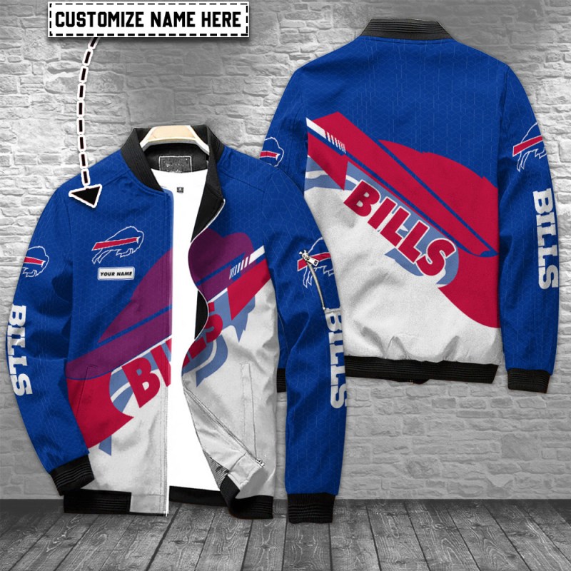 Buffalo Bills Personalized Bomber Jacket Front