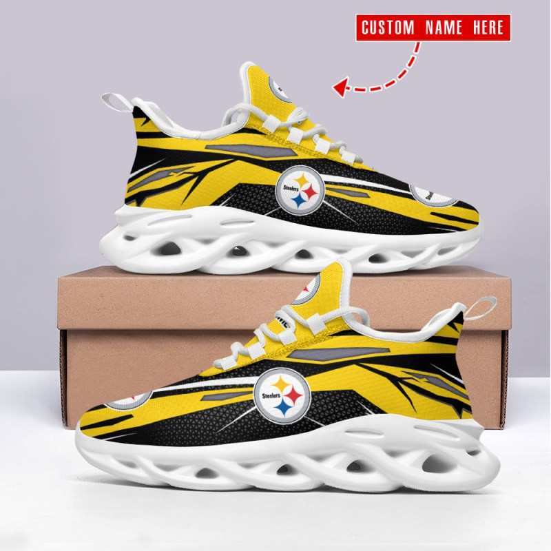 Pittsburgh Steelers Personalized Yezy Running Sneakers Image 1