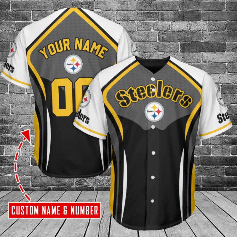 Pittsburgh Steelers Personalized Baseball Jersey