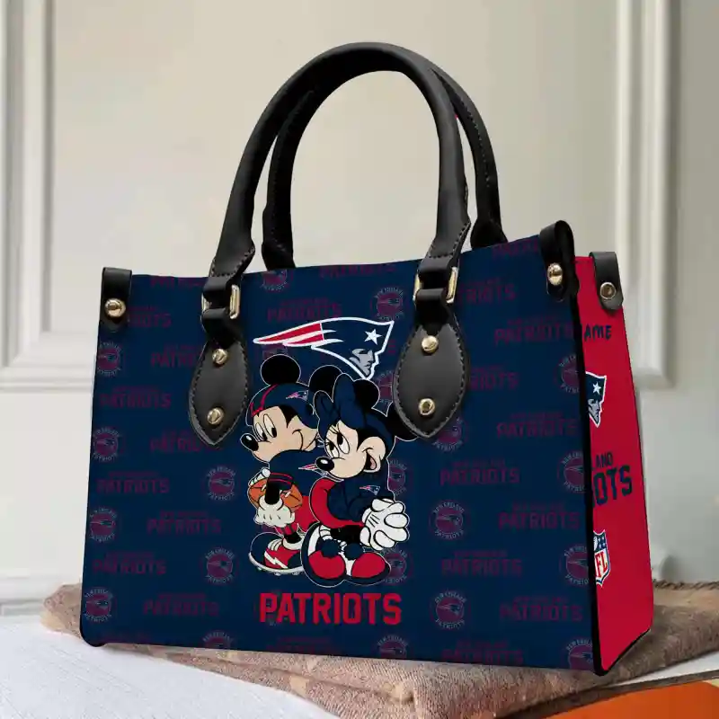 New England Patriots Leather Hand Bag