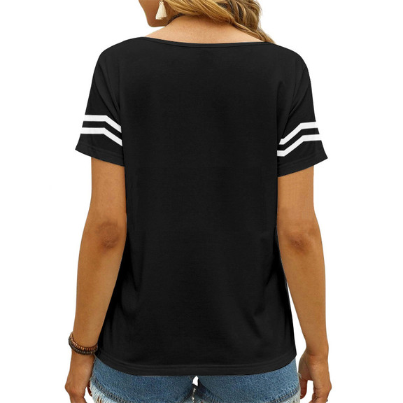 Las Vegas Raiders V-neck Women T-shirt - Back View