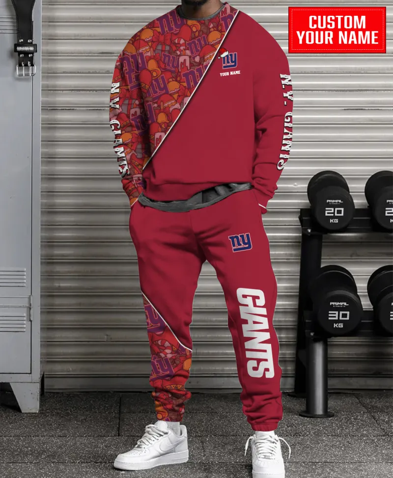 New York Giants Christmas Pattern Unisex Combo Sweatshirt And Sweatpants