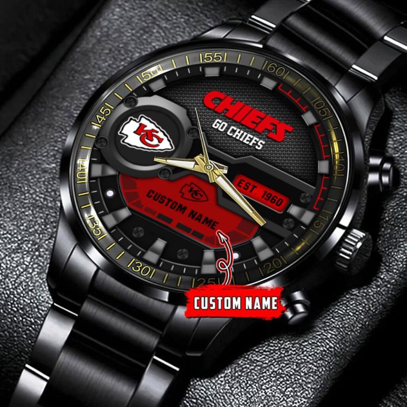 Kansas City Chiefs Black Fashion Watch