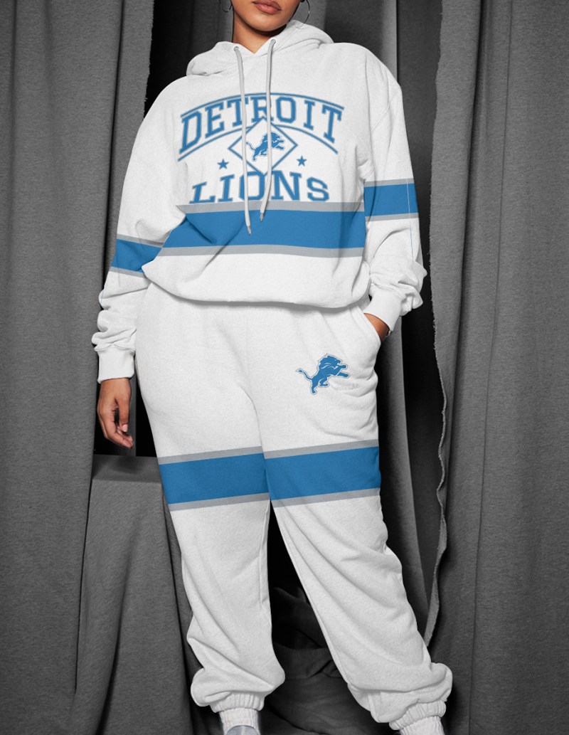 Detroit Lions Combo Pullover Hoodie and Sweatpants
