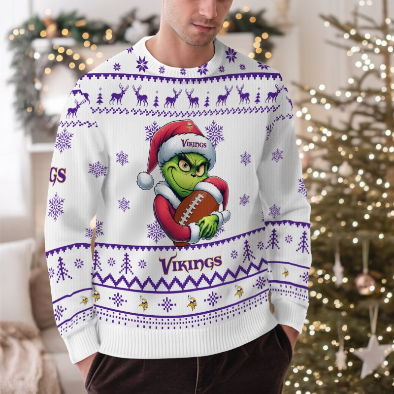 Minnesota Vikings Ugly Christmas Sweater Outdoor