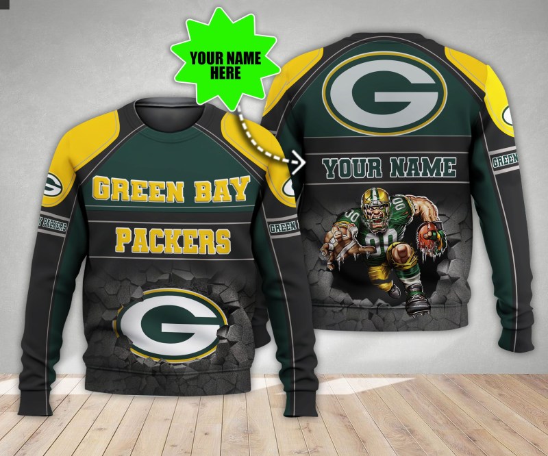 Green Bay Packers Personalized Ugly Christmas Sweater Image 3
