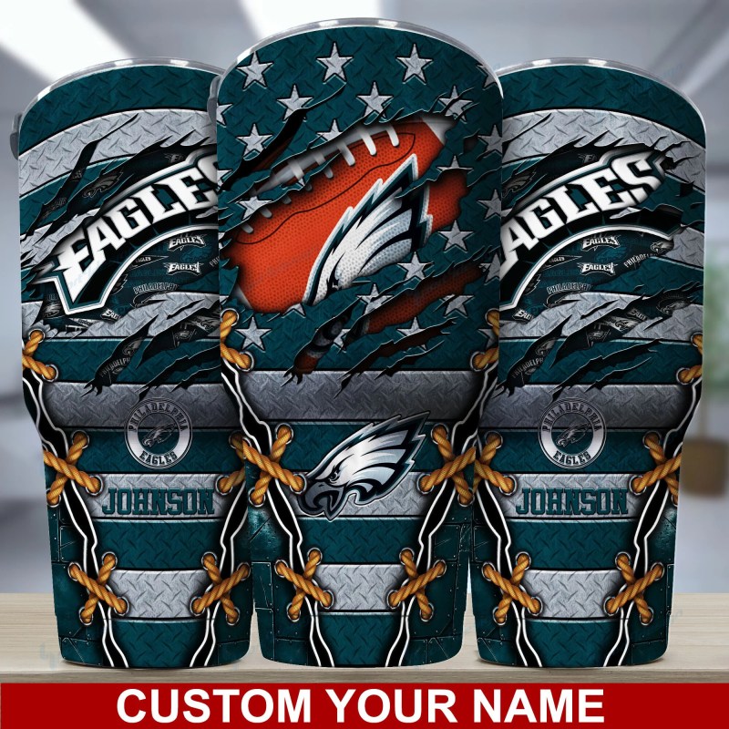 Philadelphia Eagles Personalized Tumbler Image 1