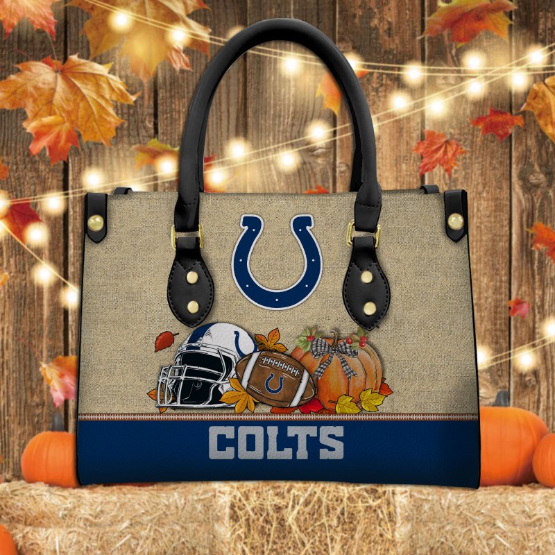 Functional Indianapolis Colts Leather Hand Bag