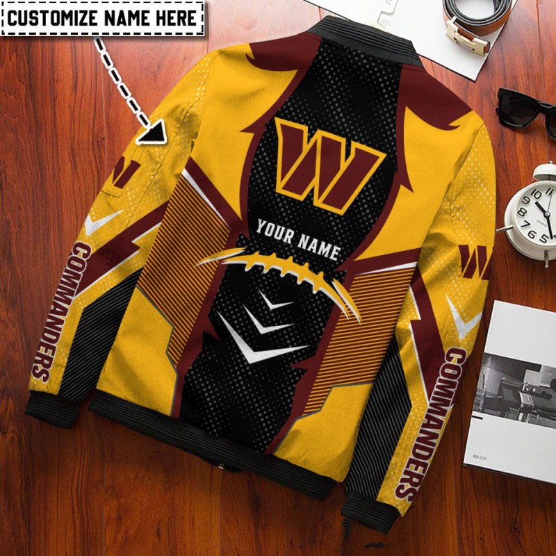 Washington Commanders Bomber Jacket Back